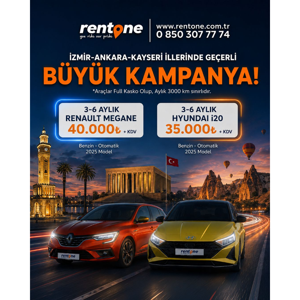 Aylık Araç Kiralama Kampanyası